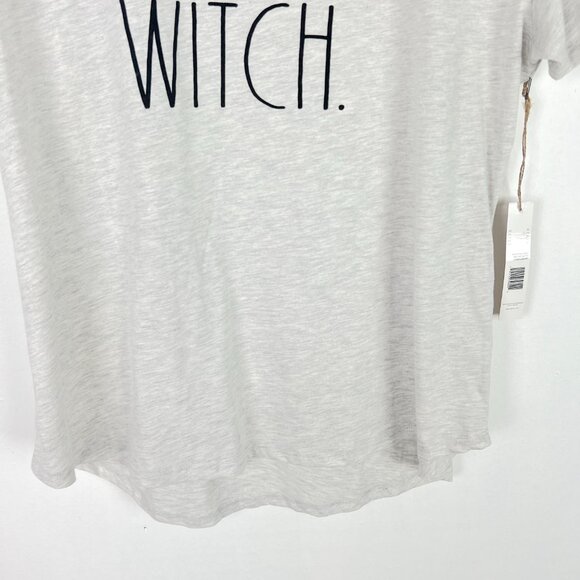 NWT Rae Dunn Basic Witch Short Sleeve T-Shirt Tee Halloween Gray Size XL NEW - Picture 3 of 9